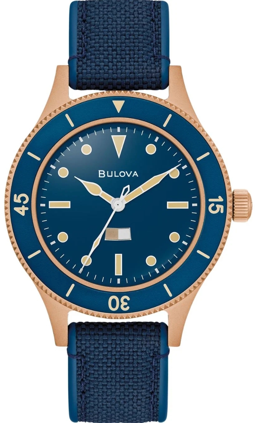 Bulova Herreklokke 98A325 MIL-Ships Blå/Tekstil Ø41 mm