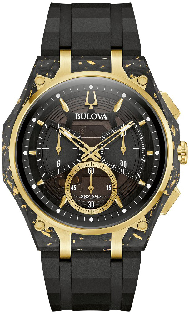 Bulova Herreklokke 98A328 Curv Brun/Gummi Ø44 mm