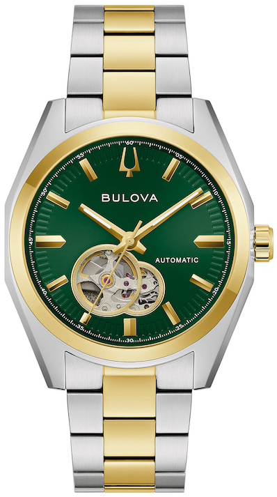 Bulova Herreklokke 98A338 Surveyor Grønn/Gulltonet stål Ø39 mm