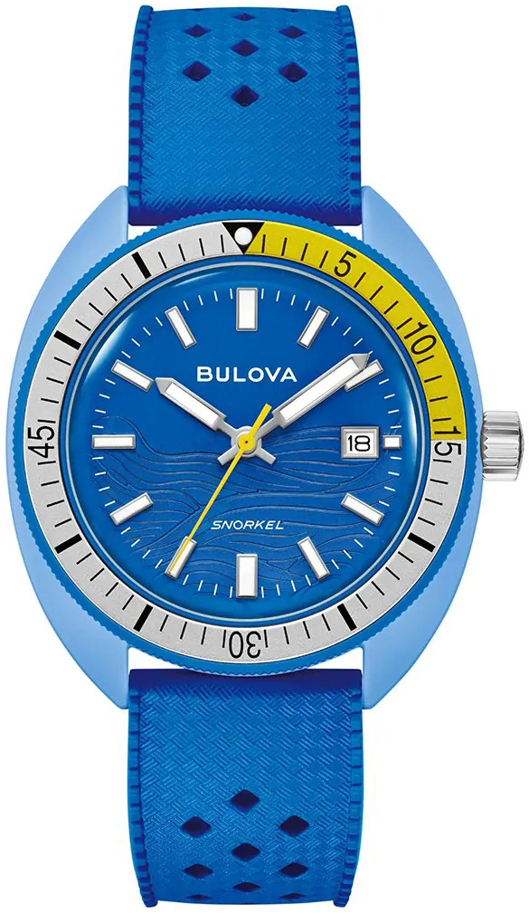 Bulova Herreklokke 98B445 Snorkel Blå/Gummi Ø41 mm