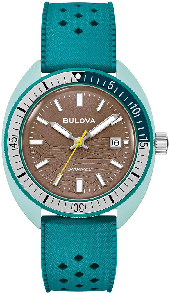 Bulova Herreklokke 98B446 Snorkel Brun/Gummi Ø41 mm