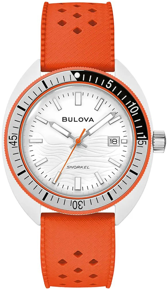 Bulova Herreklokke 98B448 Snorkel Hvit/Gummi Ø41 mm