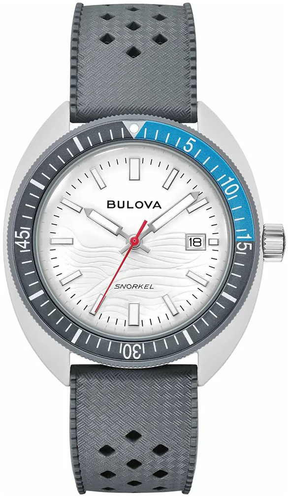Bulova Herreklokke 98B449 Snorkel Hvit/Gummi Ø41 mm