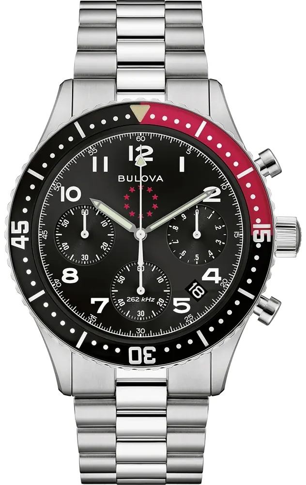 Bulova Herreklokke 98B451 Marine Star Sort/Stål Ø42 mm