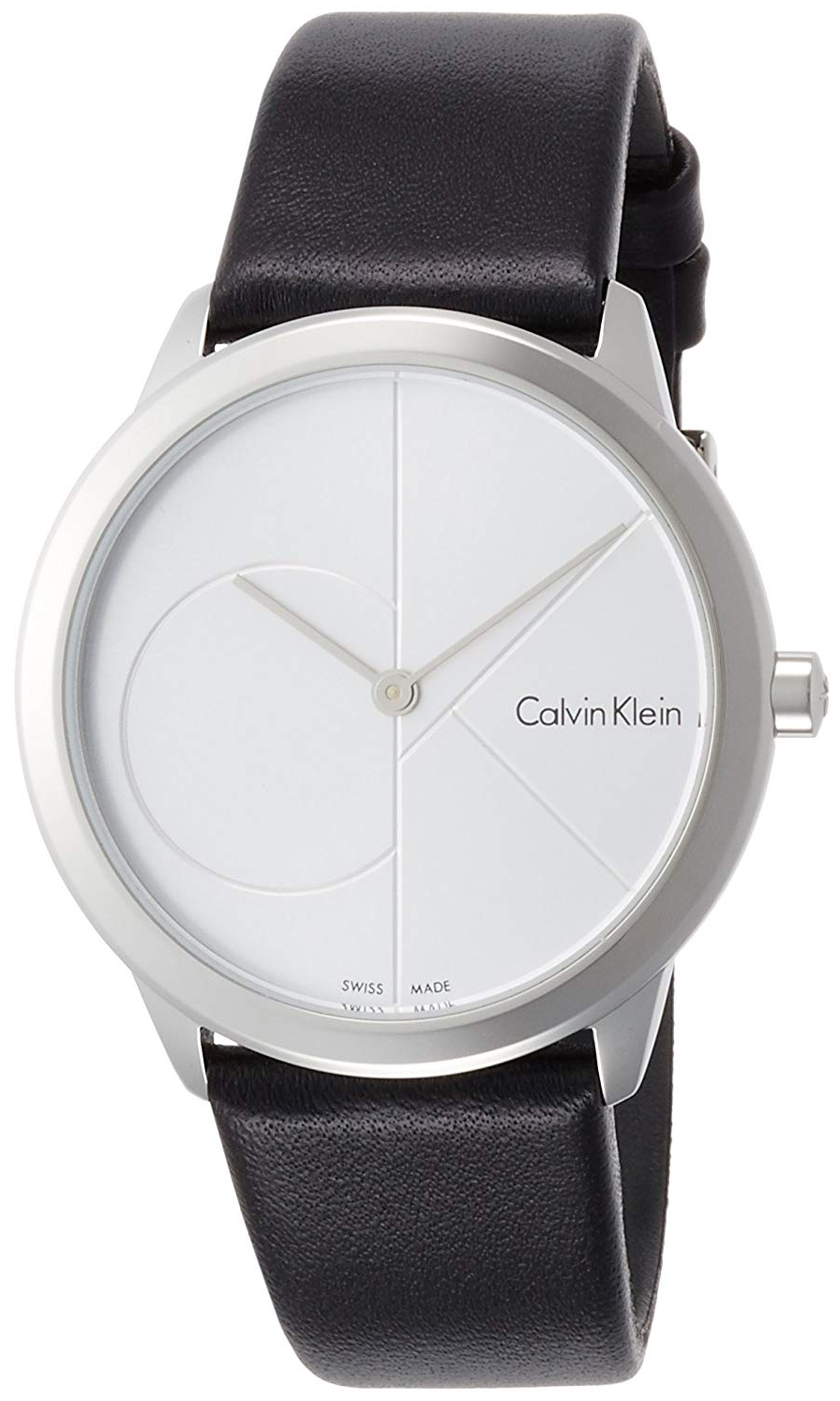 Calvin Klein Minimal Dameklokke K3M221CY Sølvfarget/Lær Ø35 mm