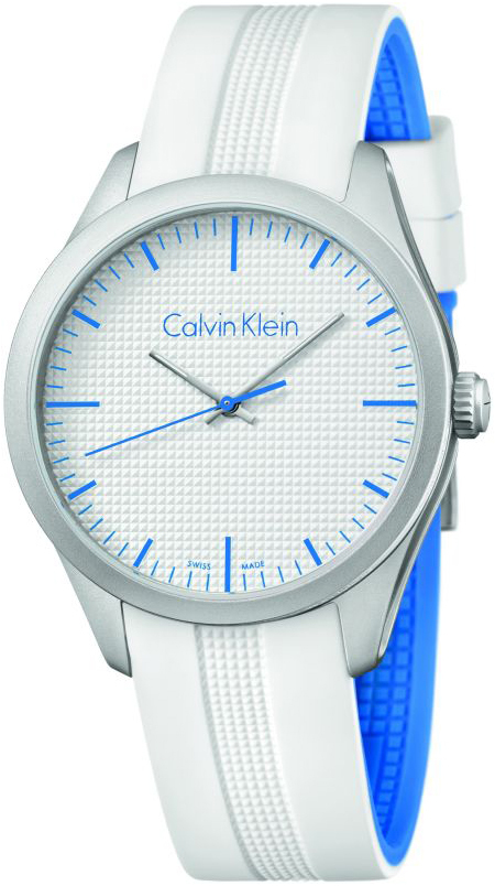 Calvin Klein Color Herreklokke K5E51FK6 Hvit/Gummi Ø40 mm