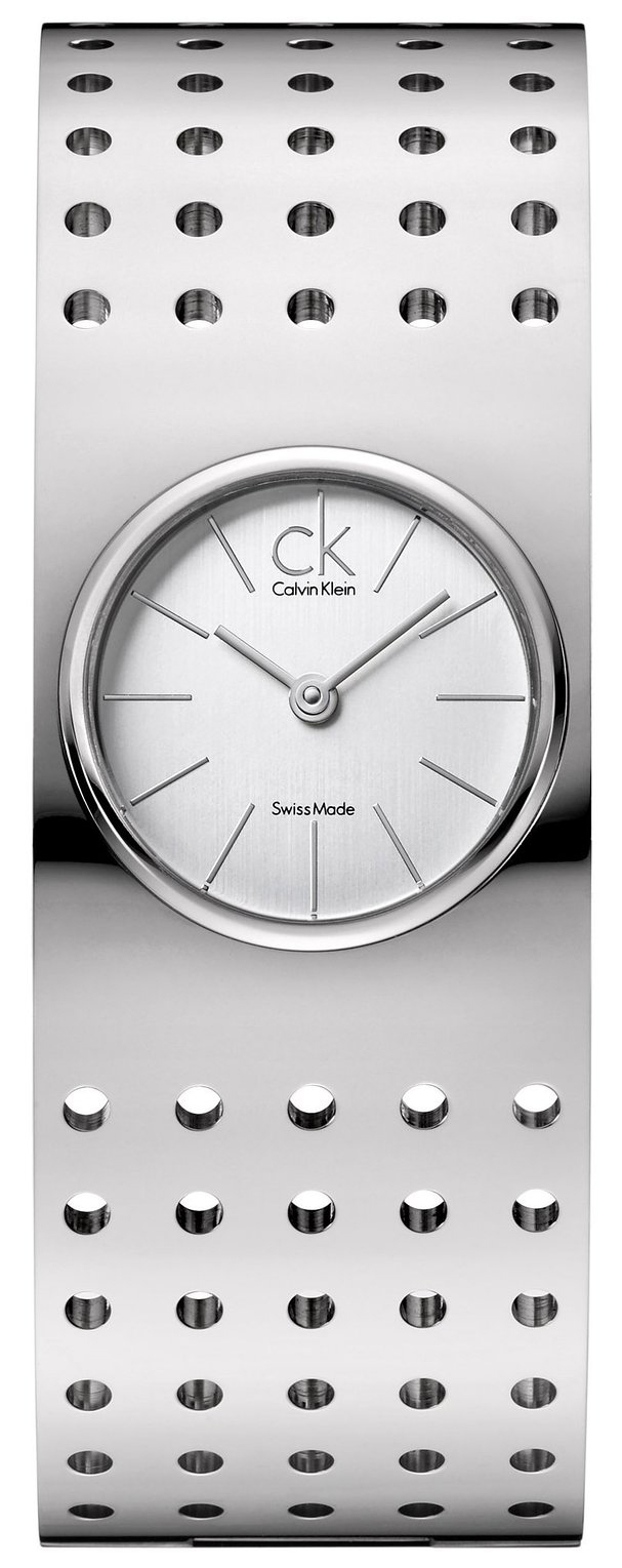 Calvin Klein Grid Dameklokke K8323120 Sølvfarget/Stål Ø25 mm - Calvin Klein