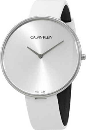 Calvin Klein Full Moon Dameklokke K8Y231L6 Sølvfarget/Lær Ø42 mm