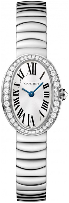 Cartier Baignoire Dameklokke WB520025 Sølvfarget/18 karat hvitt gull