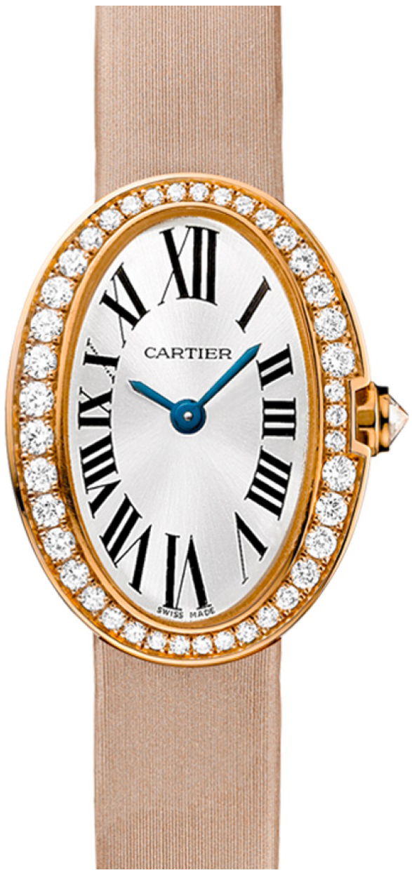 Cartier Baignoire Dameklokke WB520028 Sølvfarget/Sateng Ø25.3 mm - Cartier