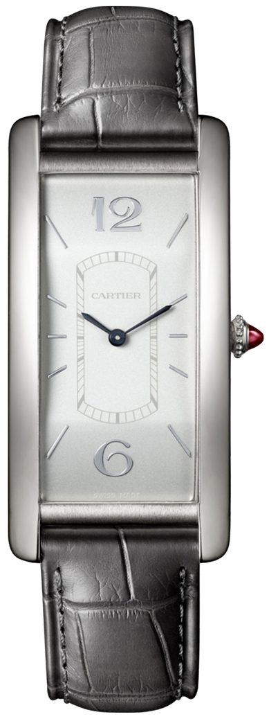 Cartier Tank Cintree Dameklokke WGTA0027 Sølvfarget/Lær - Cartier