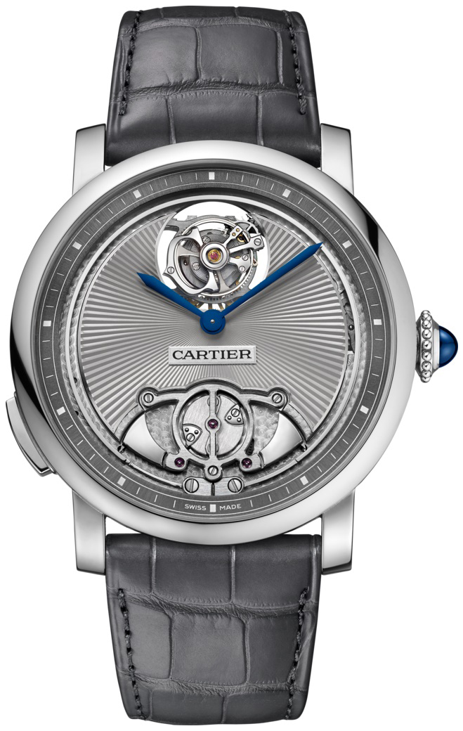 Cartier Rotonde De Cartier Herreklokke WHRO0016 Sølvfarget/Lær Ø45
