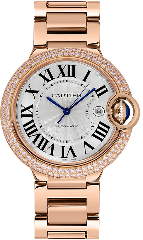 Cartier Ballon Blue WJBB0029 Sølvfarget/18 karat rosé gull Ø42 mm
