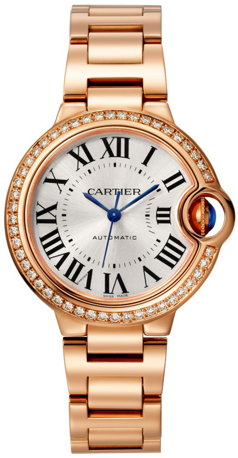 Cartier Ballon Bleu Dameklokke WJBB0036 Sølvfarget/18 karat rosé