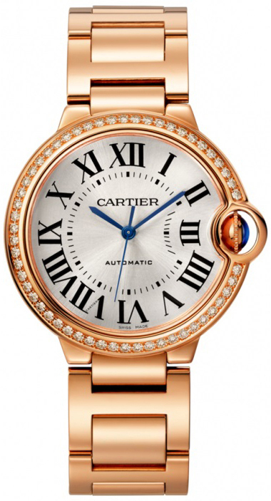 Cartier Ballon Bleu Dameklokke WJBB0037 Sølvfarget/18 karat rosé