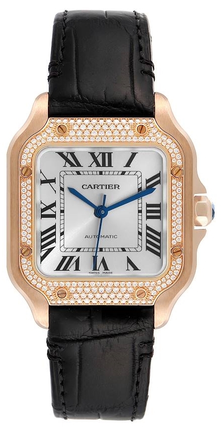 Cartier Santos De Cartier WJSA0007 Sølvfarget/Lær