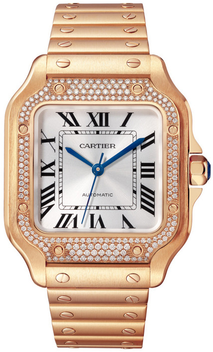Cartier Santos De Cartier WJSA0009 Sølvfarget/18 karat rosé gull