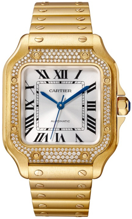 Cartier Santos De Cartier WJSA0010 Sølvfarget/18 karat gult gull