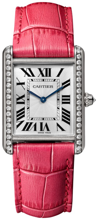 Cartier Tank Louis Dameklokke WJTA0015 Sølvfarget/Lær - Cartier