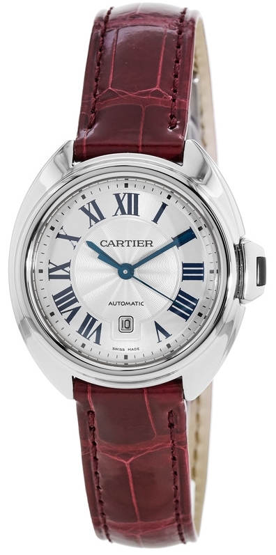 Cartier Cle de Cartier Dameklokke WSCL0016 Sølvfarget/Lær Ø31 mm