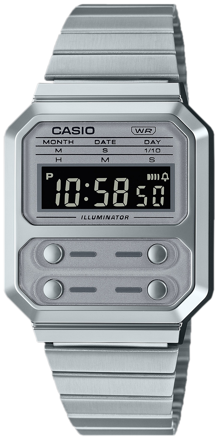 Casio Herreklokke A-100WE-7BDF Classic LCD/Stål Ø33 mm