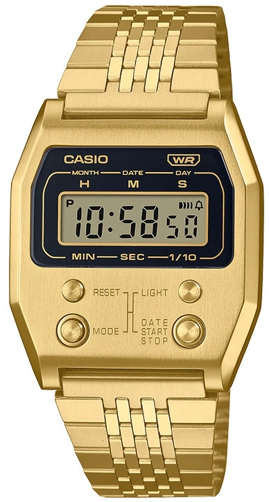 Casio A1100G-5EF Vintage Gulltonet stål Ø35 mm