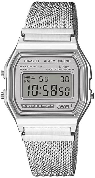 Casio A158WEM-7EF Vintage LCD/Stål
