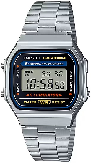 Casio Herreklokke A168WA-1WDF Classic LCD/Stål Ø36 mm