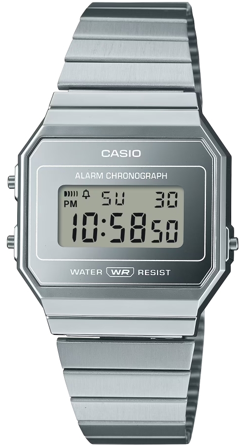 Casio A700WEV-7AEF Iconic Sølvfarget/Stål Ø35.5 mm