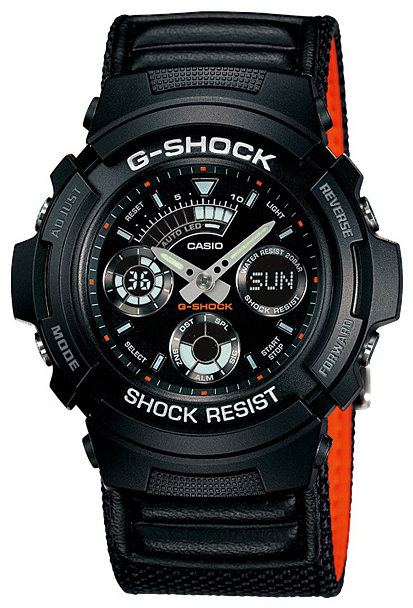 Casio G-Shock Herreklokke AW-591MS-1AER Sort/Lær Ø47 mm