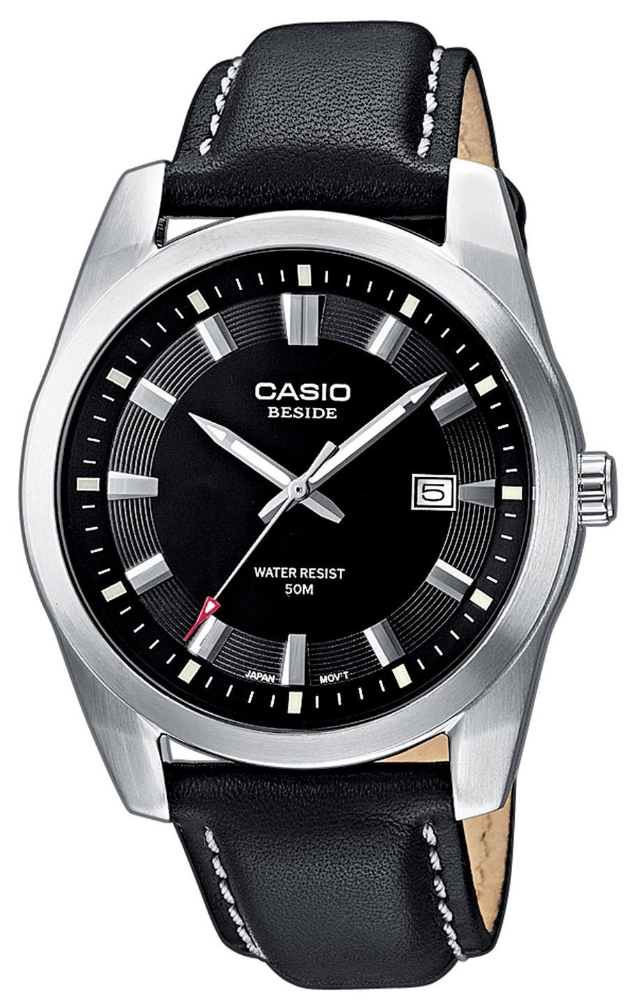 Casio Casio Collection Herreklokke BEM-116L-1AVEF Sort/Lær Ø39 mm