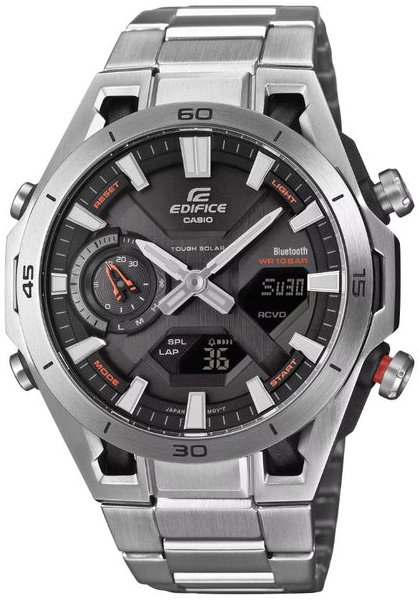 Casio Herreklokke ECB-2300D-1AEF Edifice Sort/Stål Ø45.8 mm