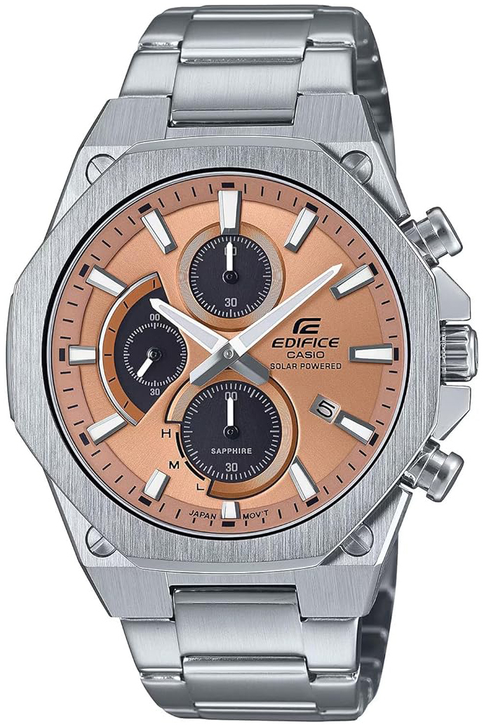 Casio Herreklokke EFS-S570D-5AUEF Edifice Rosegullfarget/Stål Ø44 mm