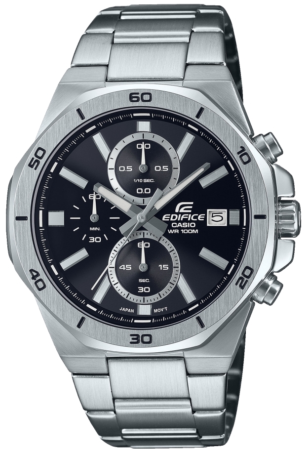 Casio Herreklokke EFV-640D-1AVUEF Edifice Sort/Stål Ø44.3 mm