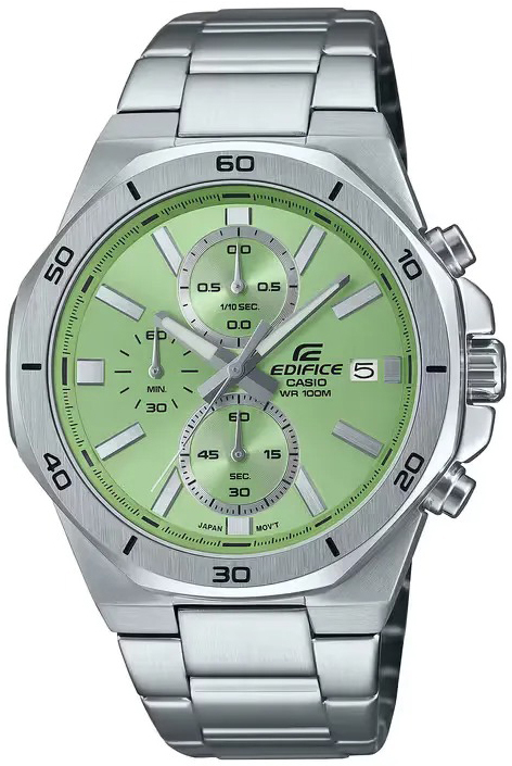 Casio Herreklokke EFV-640D-3AVUEF Edifice Grønn/Stål Ø44.3 mm