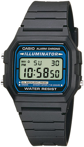 Casio Herreklokke F-105W-1AWYEF Collection Resinplast 35.4x39 mm