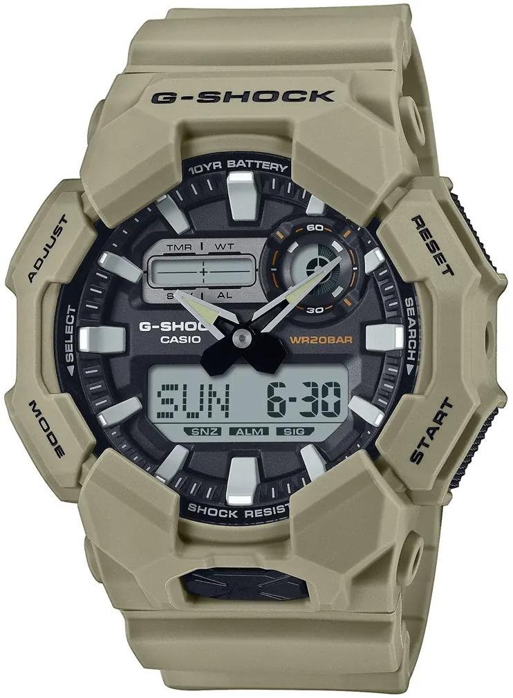 Casio Herreklokke GA-010-5AER G-Shock Sort/Gummi Ø51.9 mm