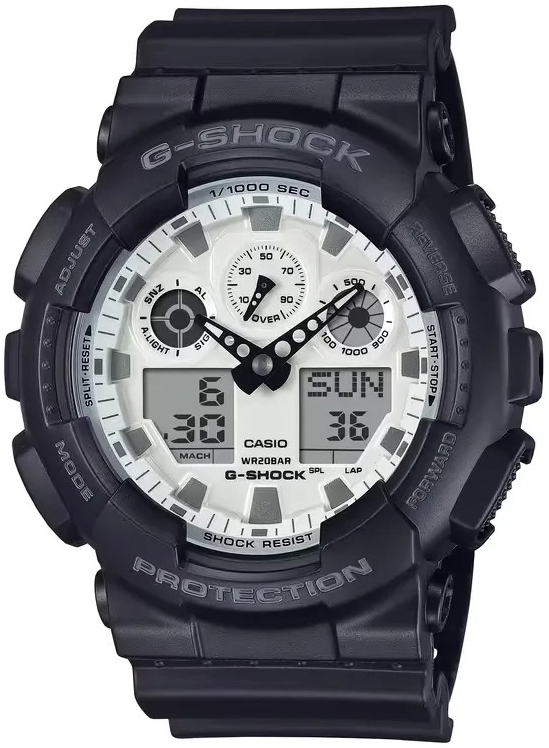 Casio Herreklokke GA-100WD-1AER G-Shock Hvit/Resinplast Ø51.2 mm