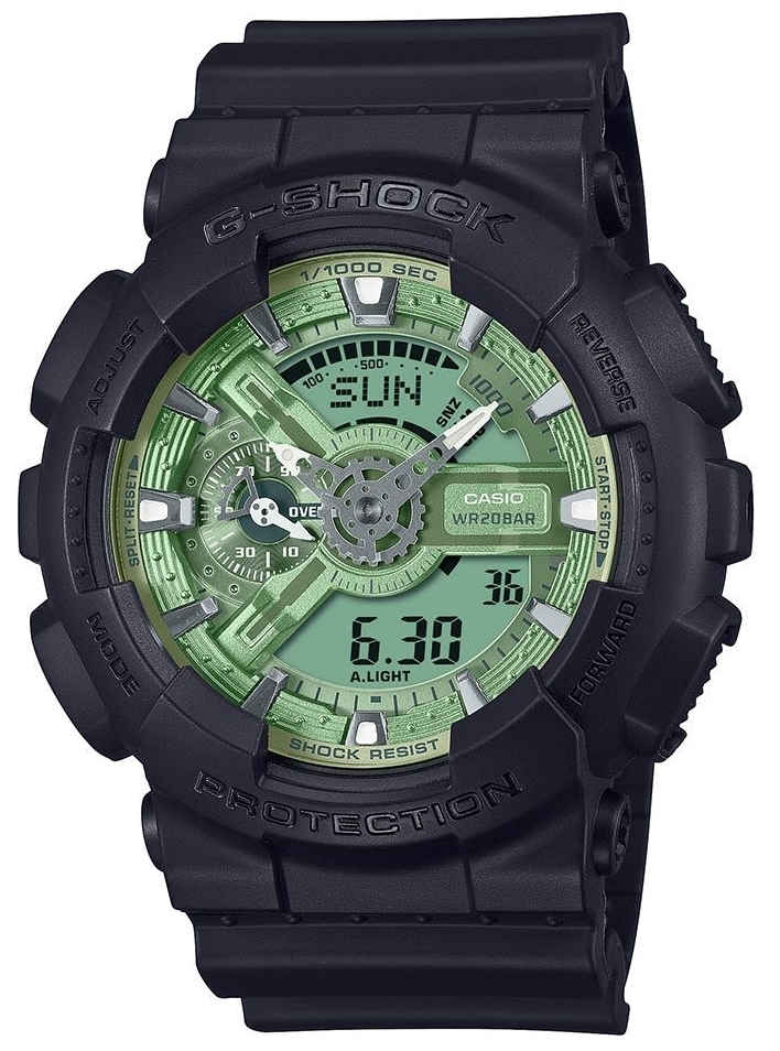 Casio Herreklokke GA-110CD-1A3ER G-shock Grønn/Resinplast Ø51.2 mm