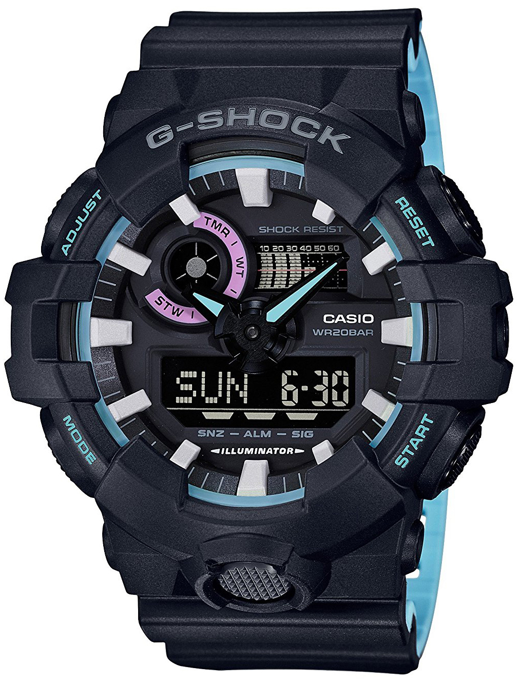 Casio G-Shock Herreklokke GA-700PC-1AER LCD/Resinplast Ø53 mm
