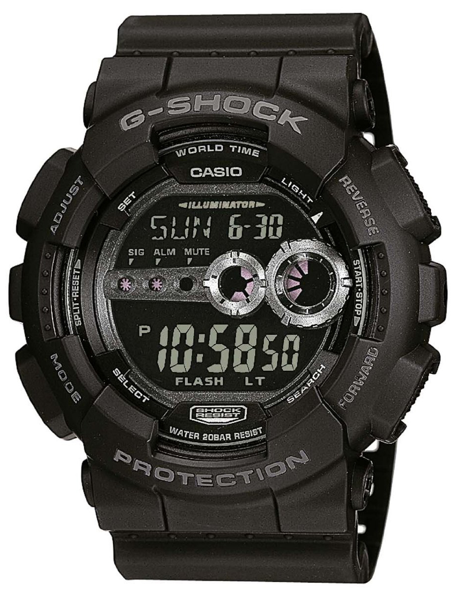 Casio G-Shock Herreklokke GD-100-1BER Sort/Resinplast Ø51.2 mm