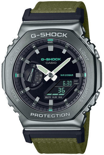 Casio Herreklokke GM-2100CB-3AER Classic LCD/Tekstil Ø44 mm