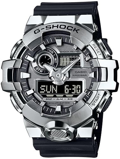 Casio Herreklokke GM-700-1AER G-Shock Sølvfarget/Gummi Ø58 mm