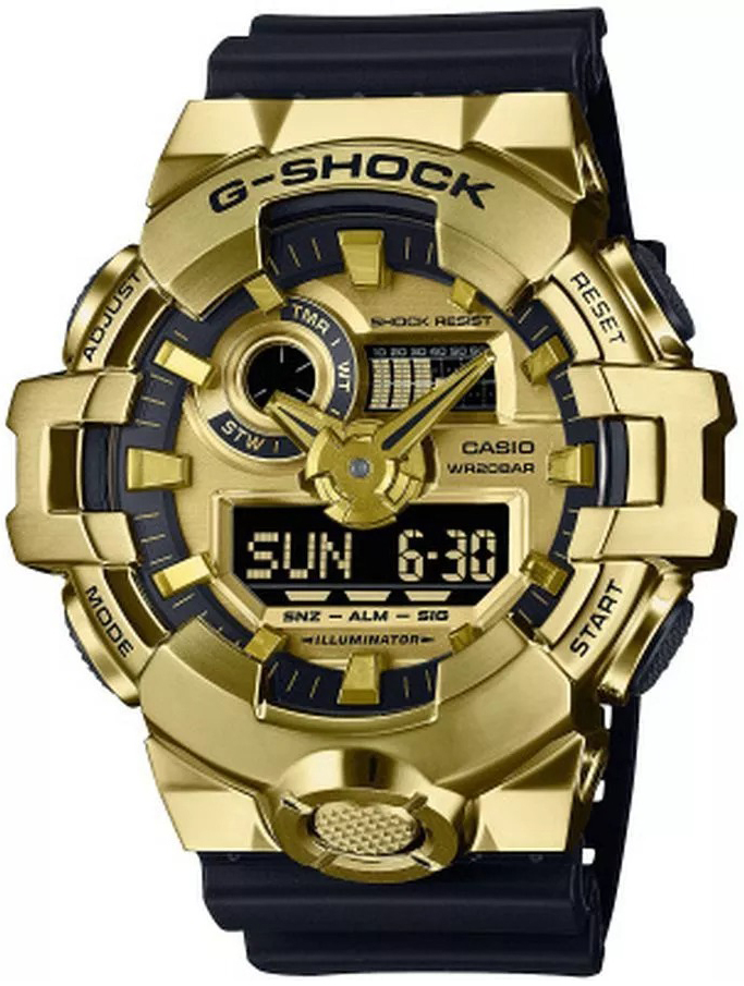 Casio Herreklokke GM-700G-9AER G-Shock Gull/Gummi Ø53 mm