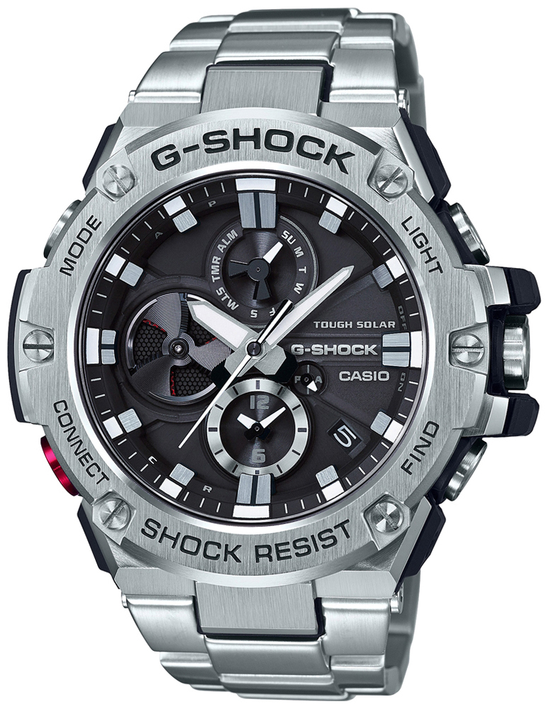 Casio Herreklokke GST-B100D-1AER G-Shock Sort/Stål Ø58.1 mm