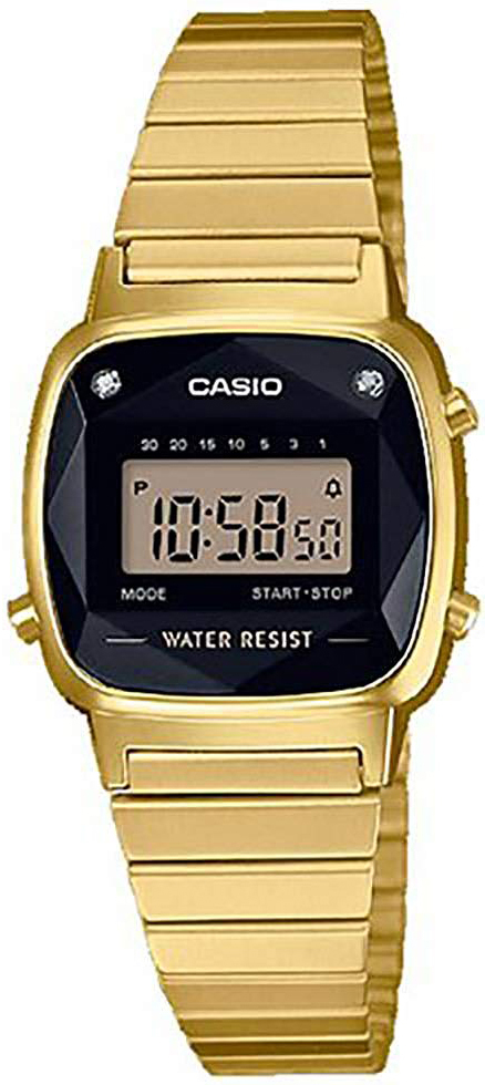 Casio Retro LA670WEGD-1EF LCD/Gulltonet stål