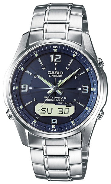 Casio Herreklokke LCW-M100DSE-2AER Radio Controlled Blå/Stål Ø40 mm