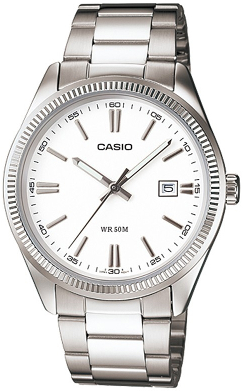 Casio Herreklokke MTP-1302D-7A1VDF Classic Hvit/Stål Ø39 mm
