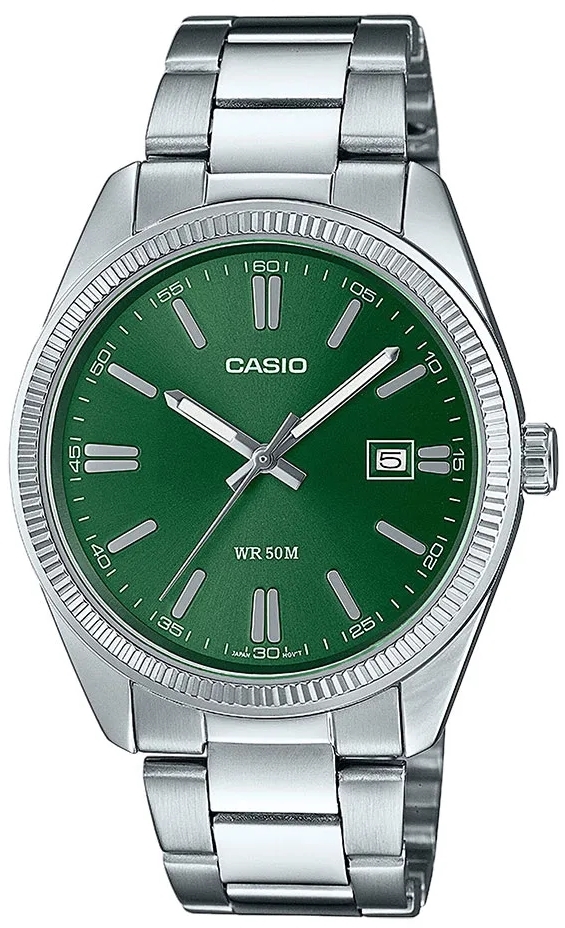 Casio Herreklokke MTP-1302PD-3AVEF Analogic Grønn/Stål Ø38.5 mm