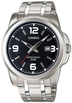 Casio Herreklokke MTP-1314D-1AVDF Classic Sort/Stål Ø45 mm